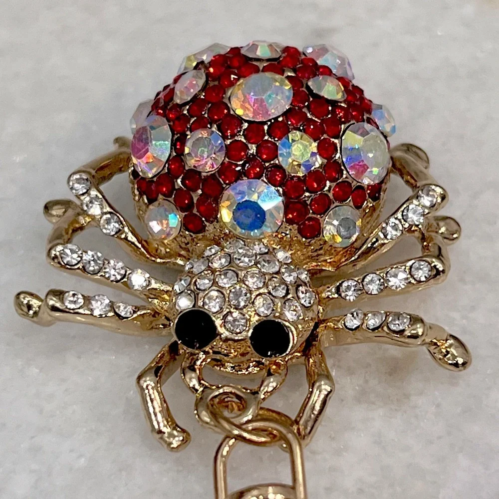 Austrian Crystal Blinged Lady Bug Keychain Bag Charm